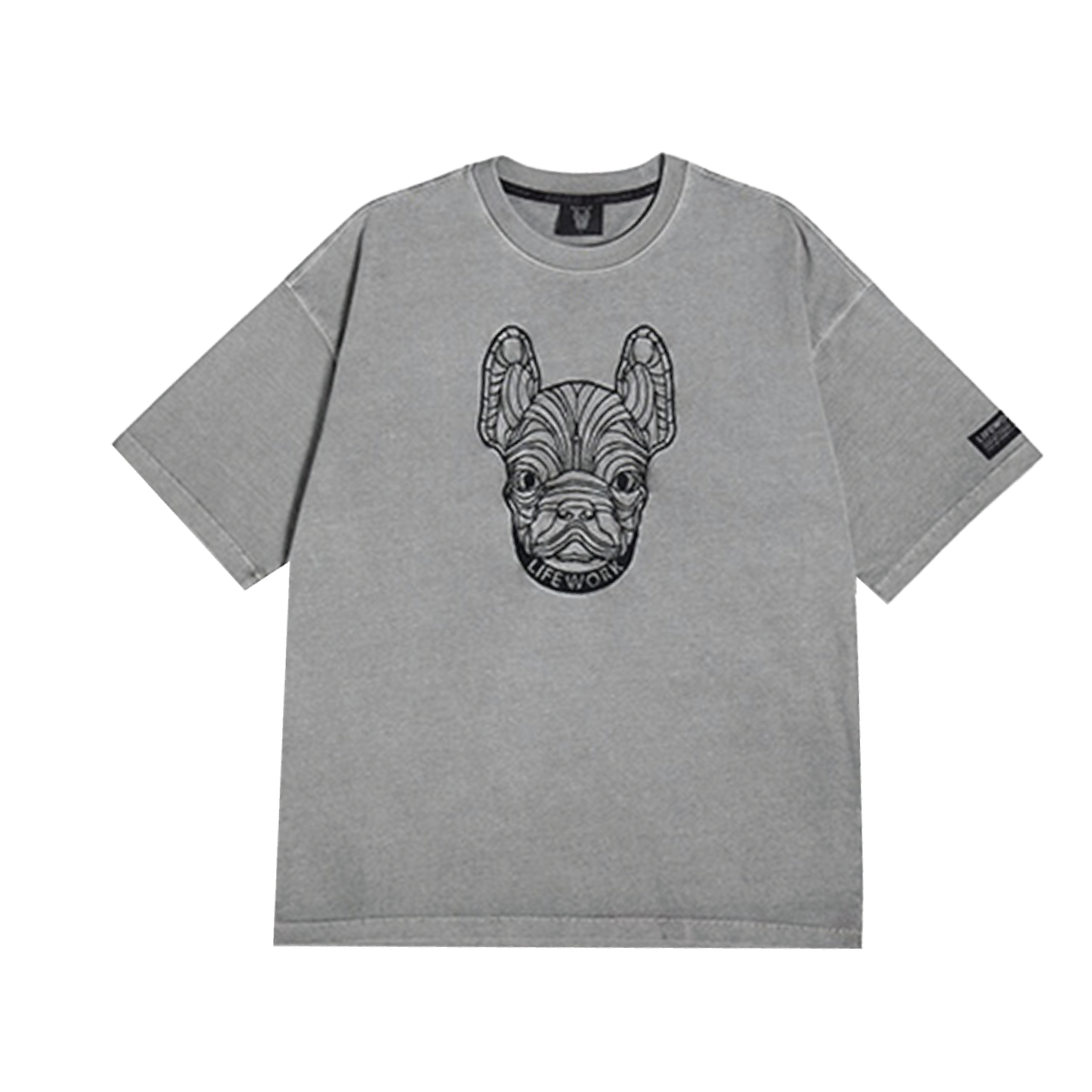 LifeWork | Pigment Embroidery S/S T-shirt Grey