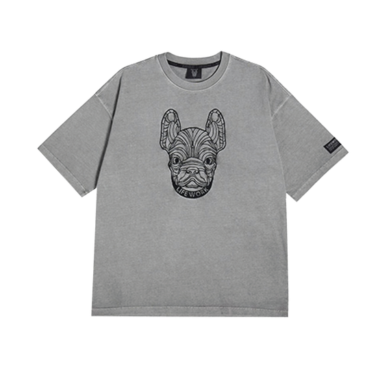 LifeWork | Pigment Embroidery S/S T-shirt Grey