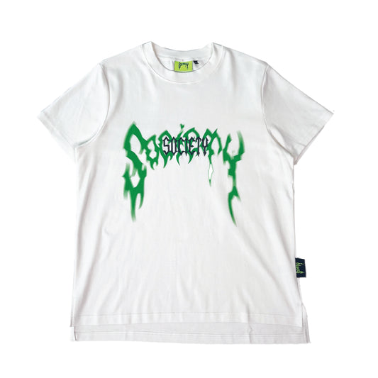 Society | Hazy Printing Embroidery Logo Tee (White)