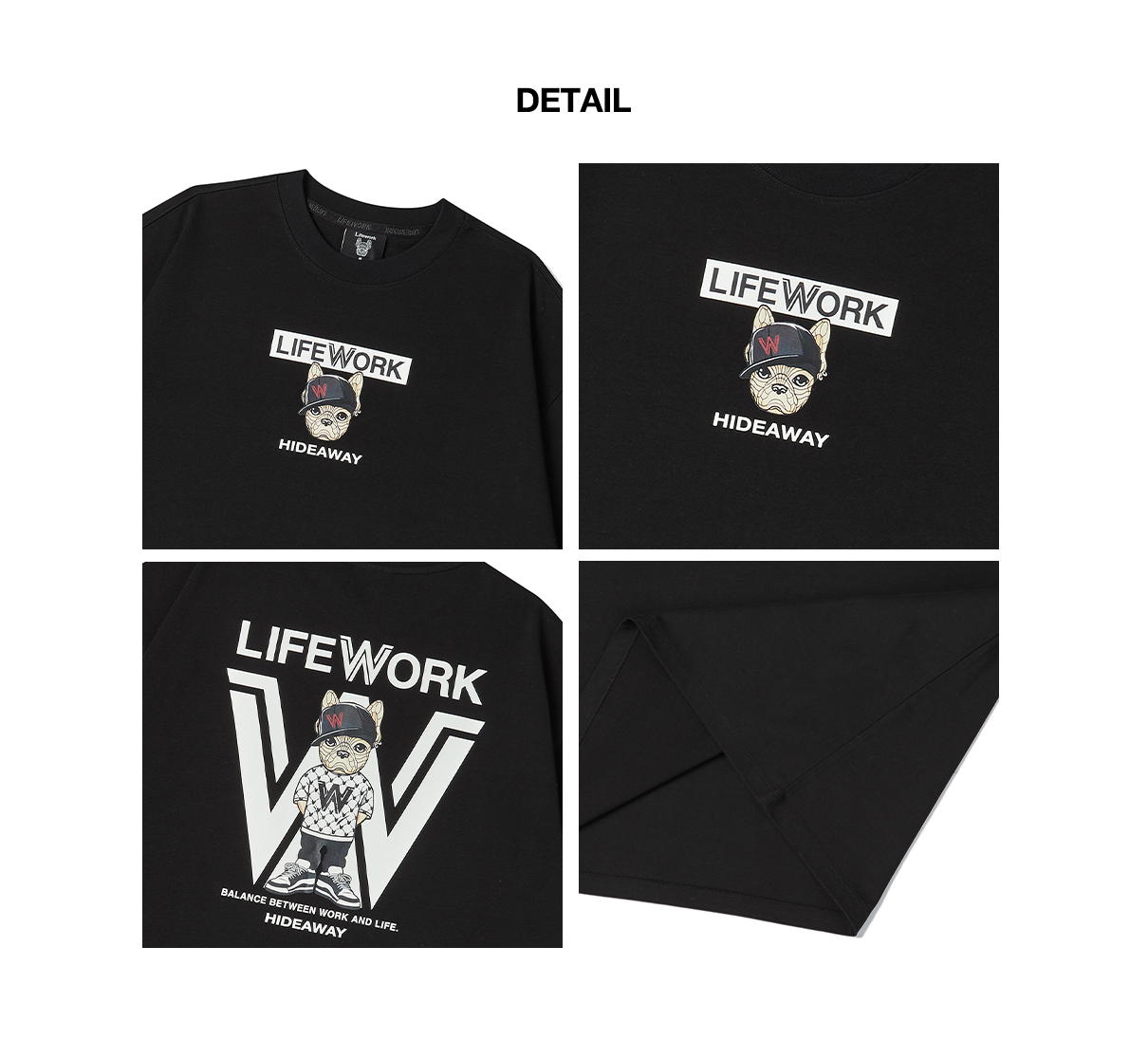 LifeWork | Big Mono Hipdok S/S T-Shirt Black