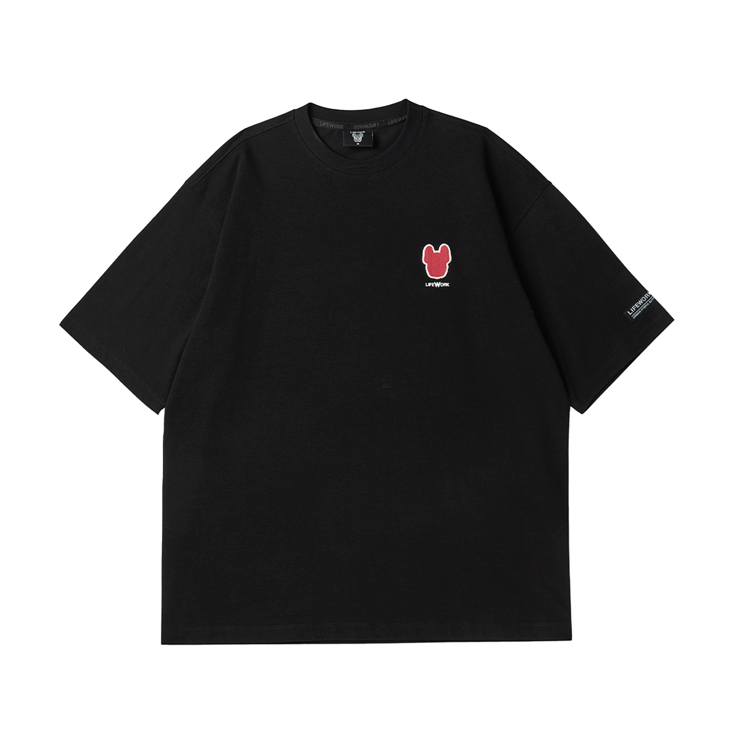 LifeWork | Small Dog Embroidery S/S T-Shirt Black