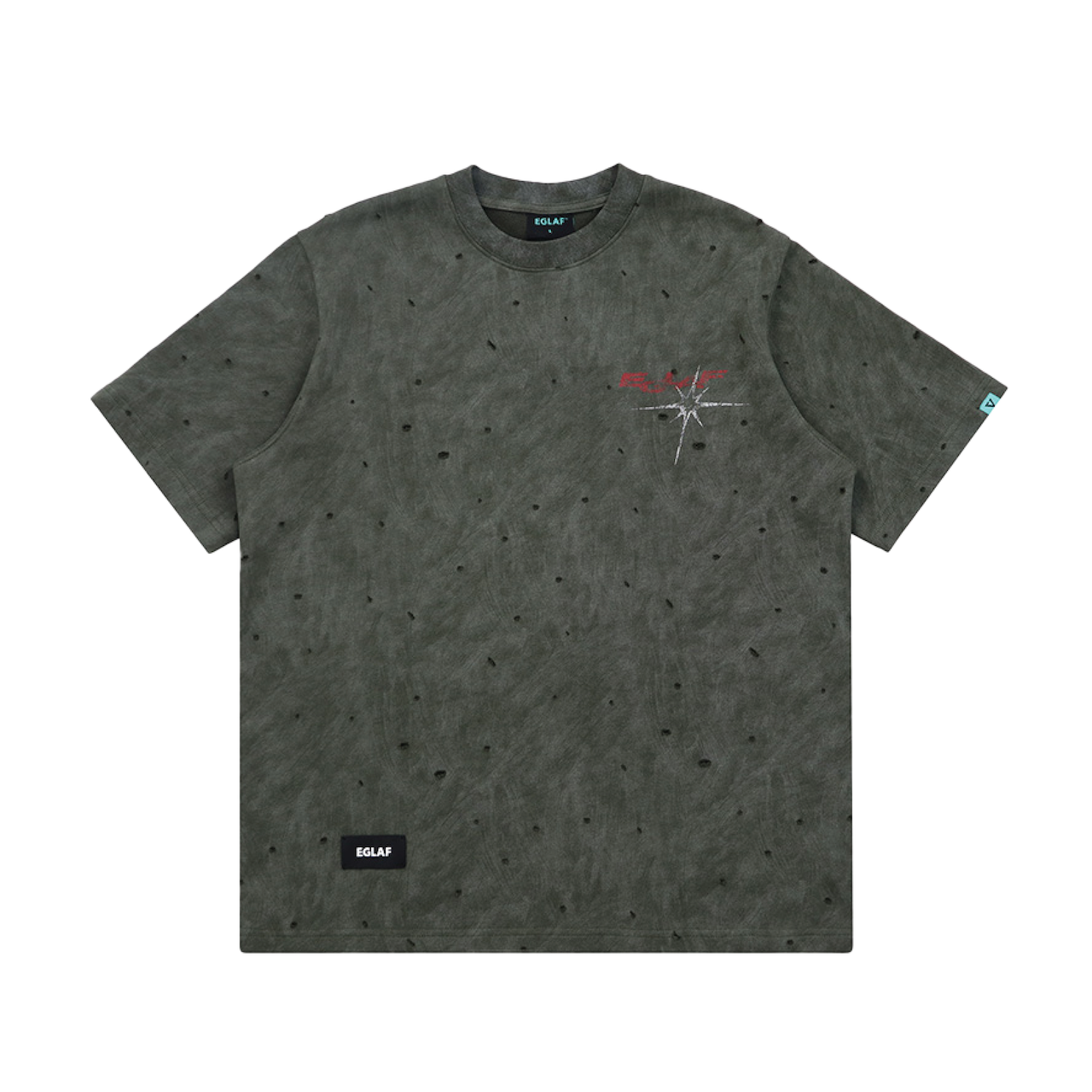 EGLAF | Stars Print Tee Army Green