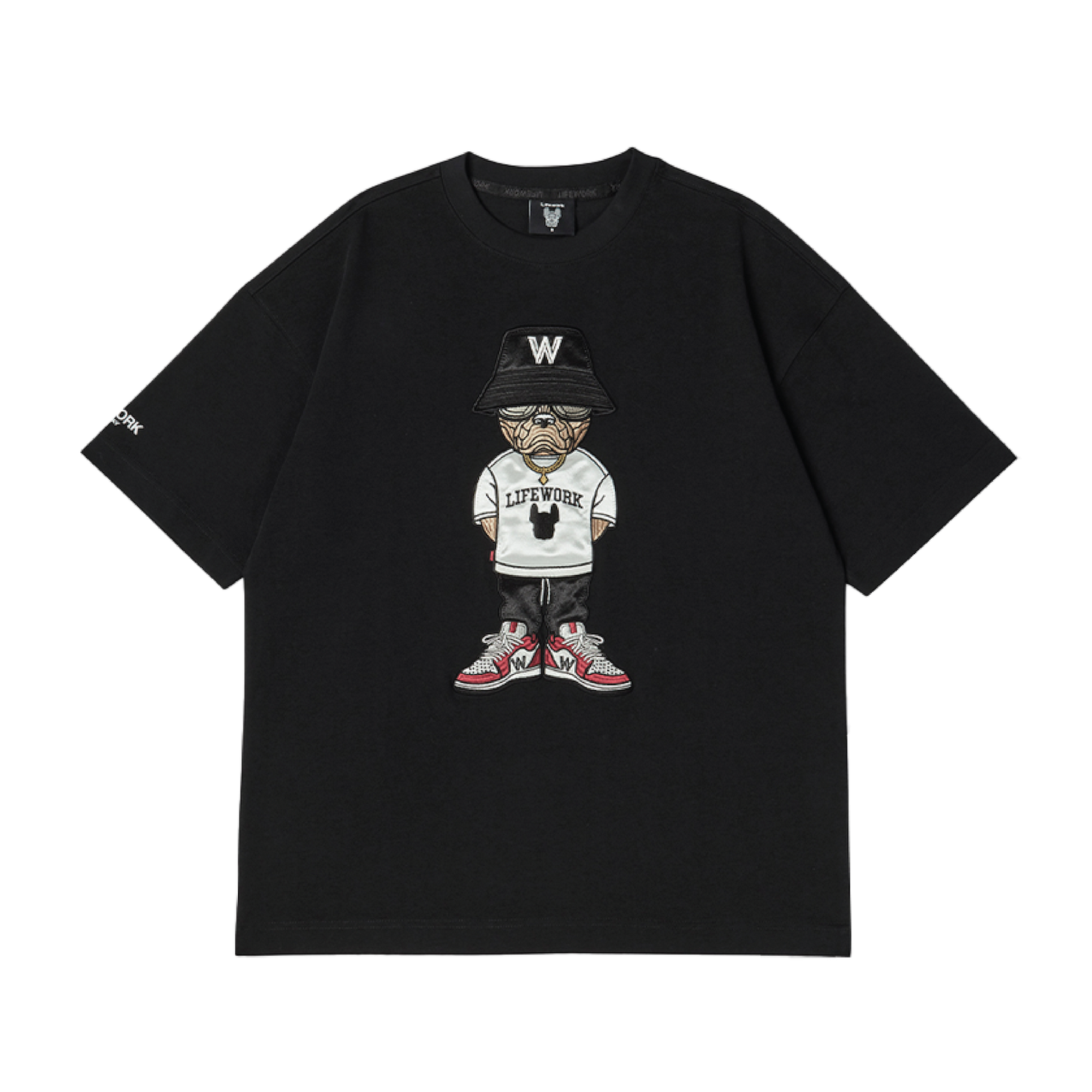 LifeWork | Hipdok Applique S/S T-Shirt Black