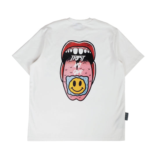 TRUST NO ONE | Meaniemeany Tee White