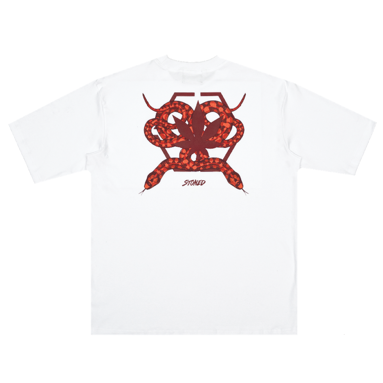 Stoned | Hexagon Snake Tee White