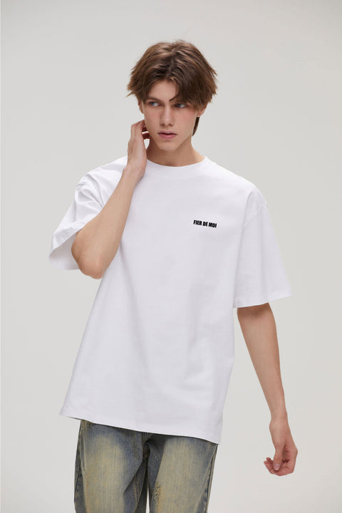 FIER DE MOI | Cute Dragon Short Sleeve T-Shirt White
