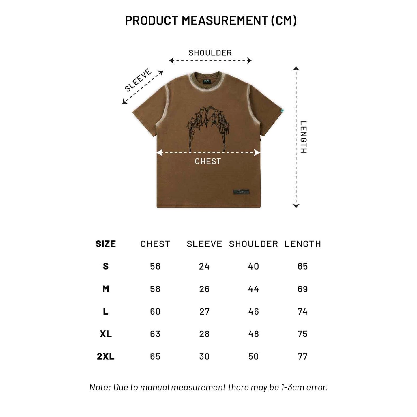 EGLAF | RC Stoned Washed Tee Brown