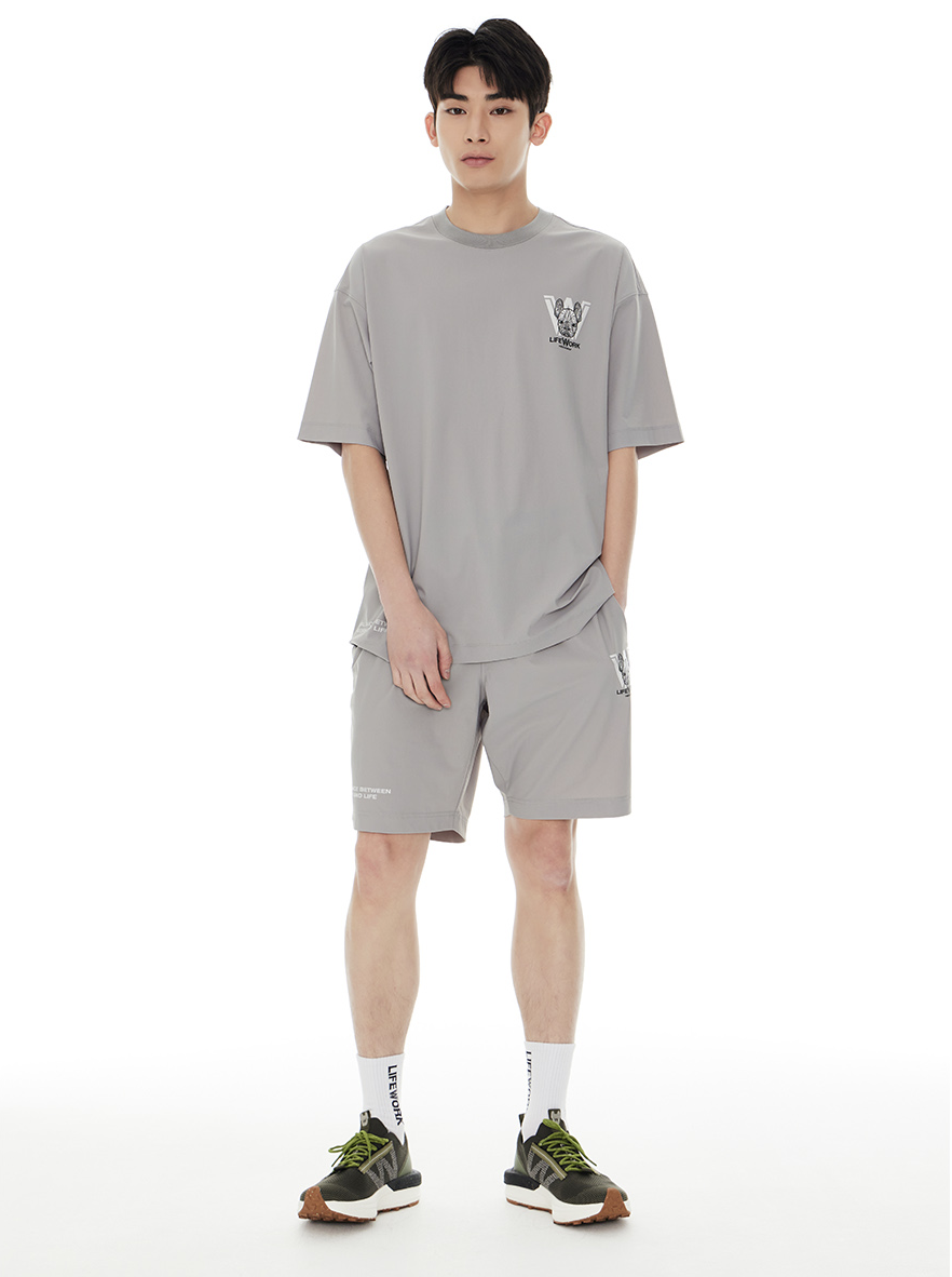 LifeWork | Common Venturi Minimal Ladog Short Pants Light Grey