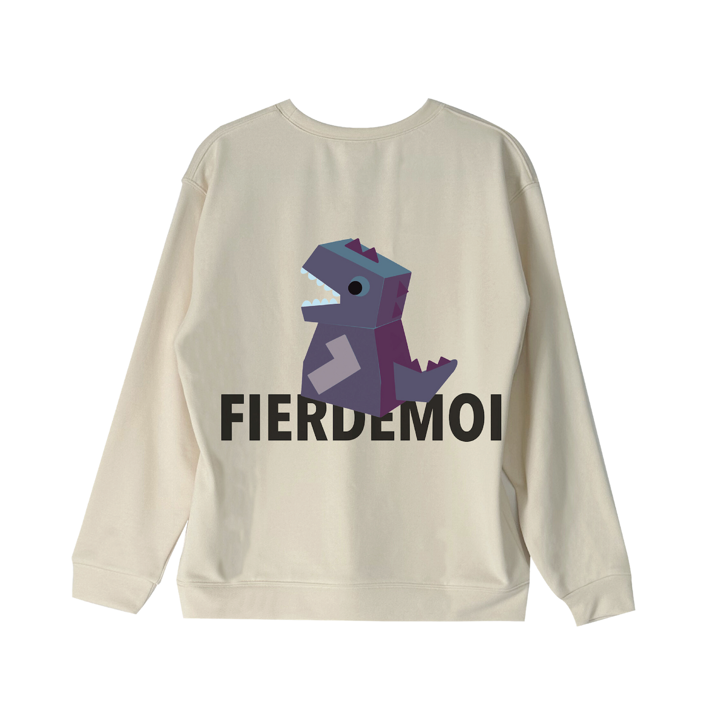 FIER DE MOI | Metaverse Dragon Print Long Sleeve Sweatshirt Ivory