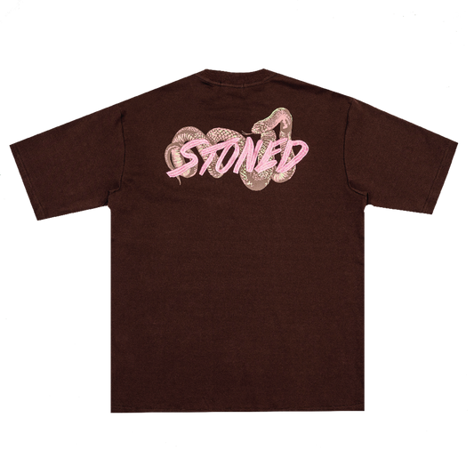 Stoned | Genetic Snake Tee Brown