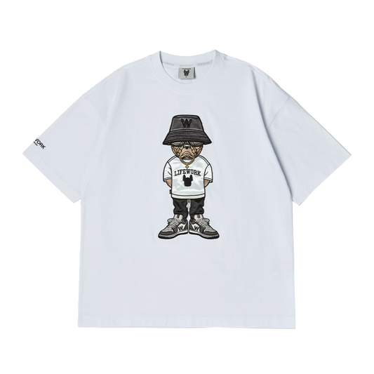 LifeWork | Hipdok Applique S/S T-Shirt White