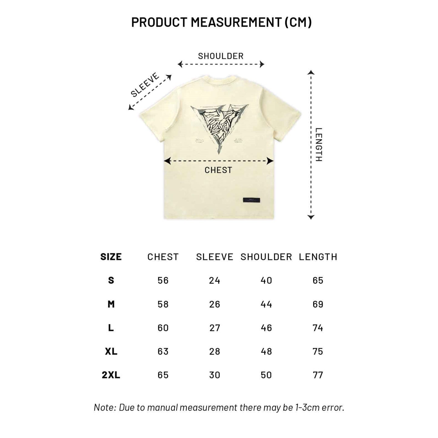 EGLAF | RC Embroidery Logo Tee Cream White