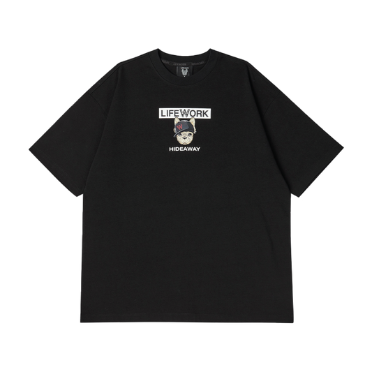 LifeWork | Big Mono Hipdok S/S T-Shirt Black