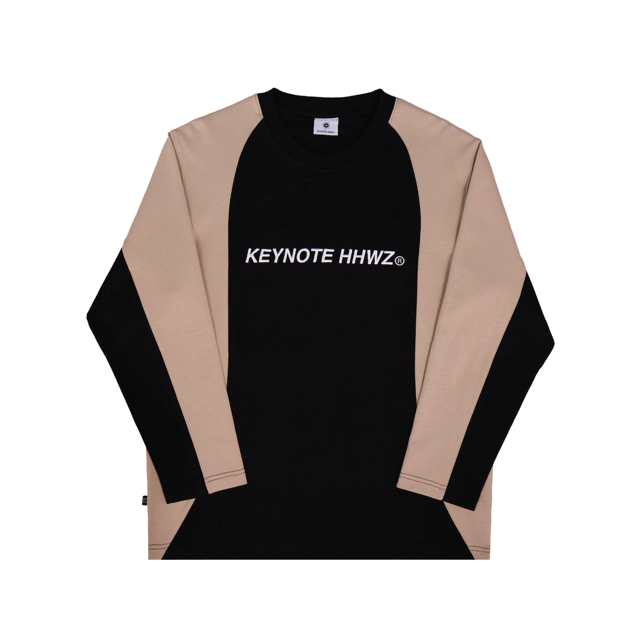 KEYNOTE | Typeface Embroidery Two-Hued L/S Tee Black/Brown