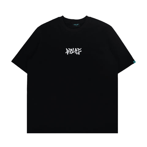 EGLAF | Crack Logo Oversize T-Shirt (Black)