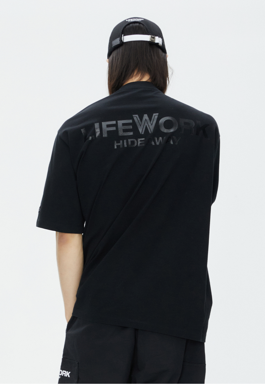 LifeWork | Small Dog Embroidery S/S T-Shirt Black