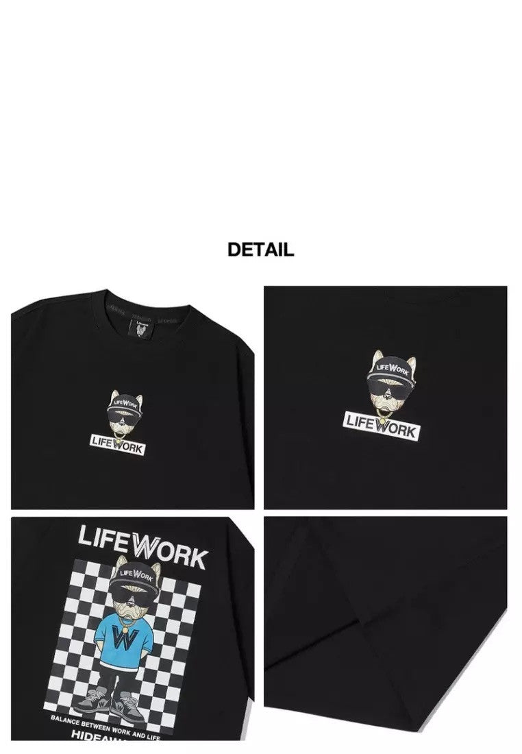 LifeWork | Checkerboard Hipdok S/S T-Shirt Black