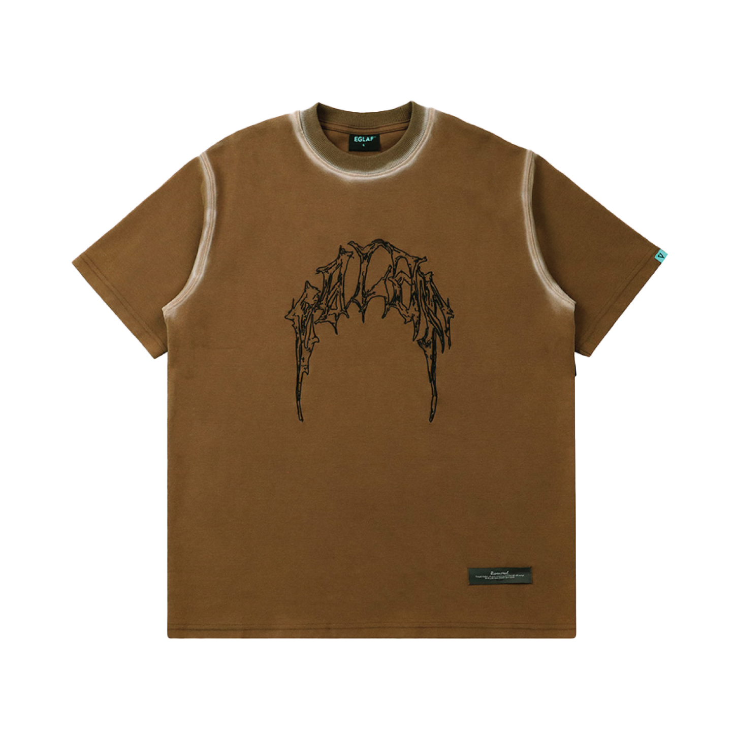 EGLAF | RC Stoned Washed Tee Brown