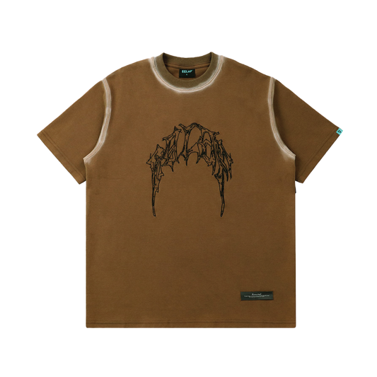 EGLAF | RC Stoned Washed Tee Brown