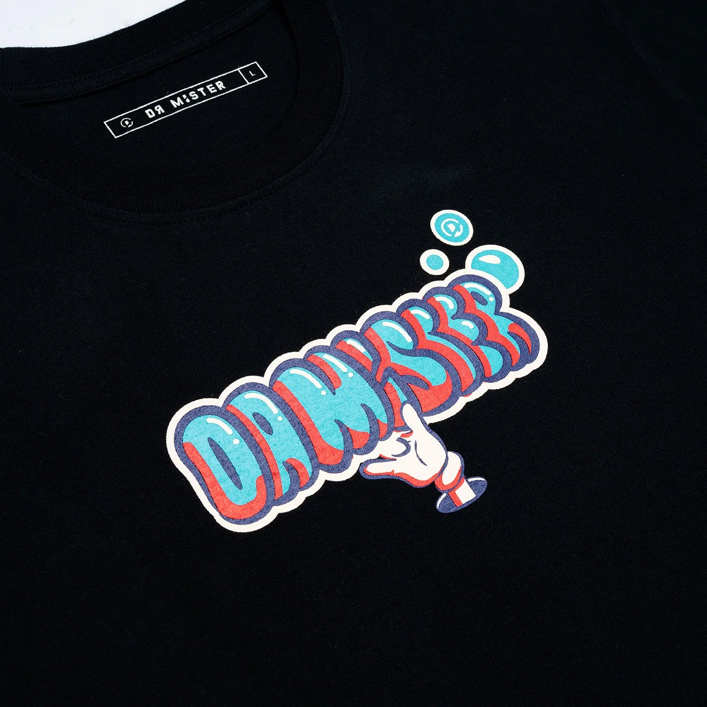 DR MISTER | Bubble Gum Logo Tee Black