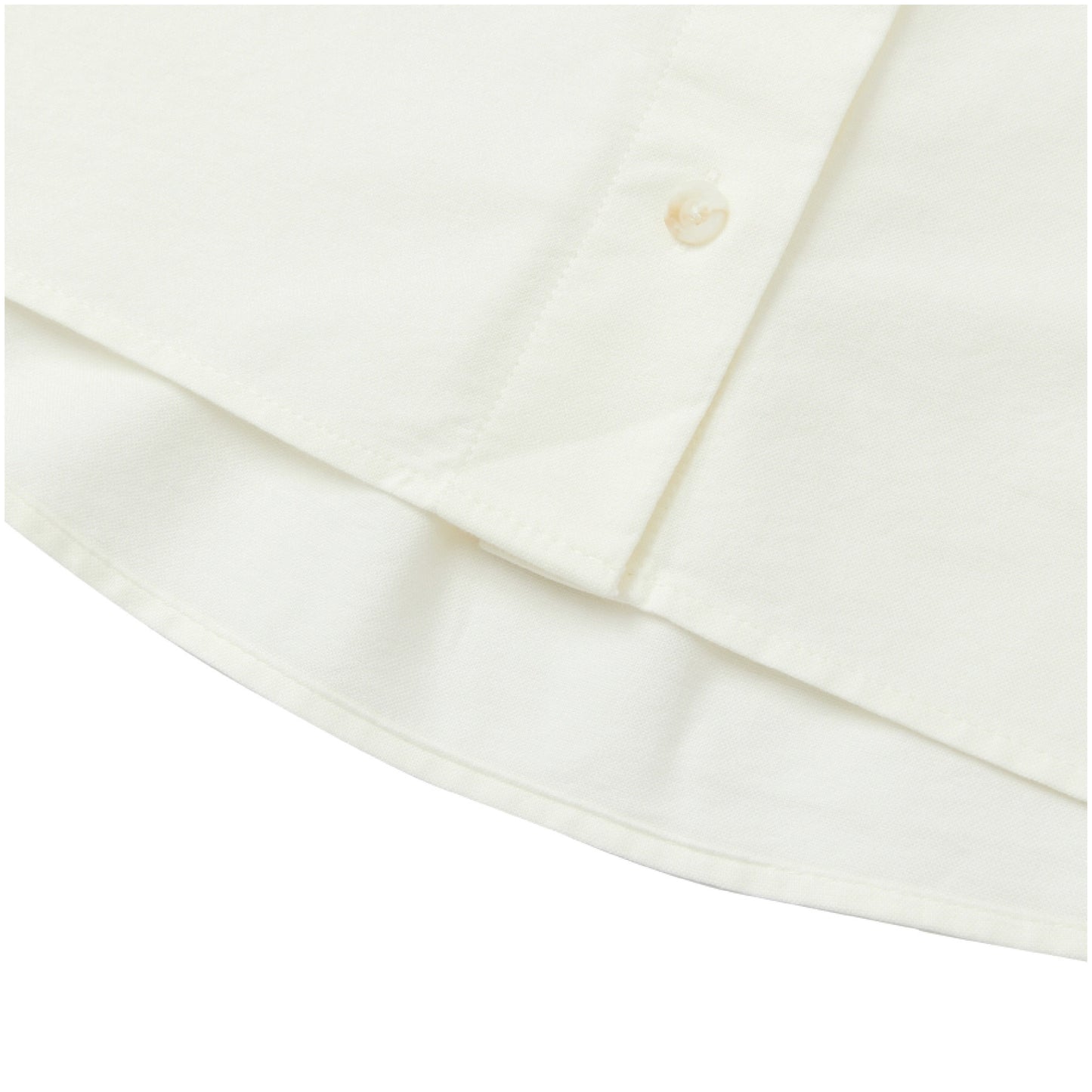 Nerdy |  Embroidery Logo Cropped Shirt Ivory