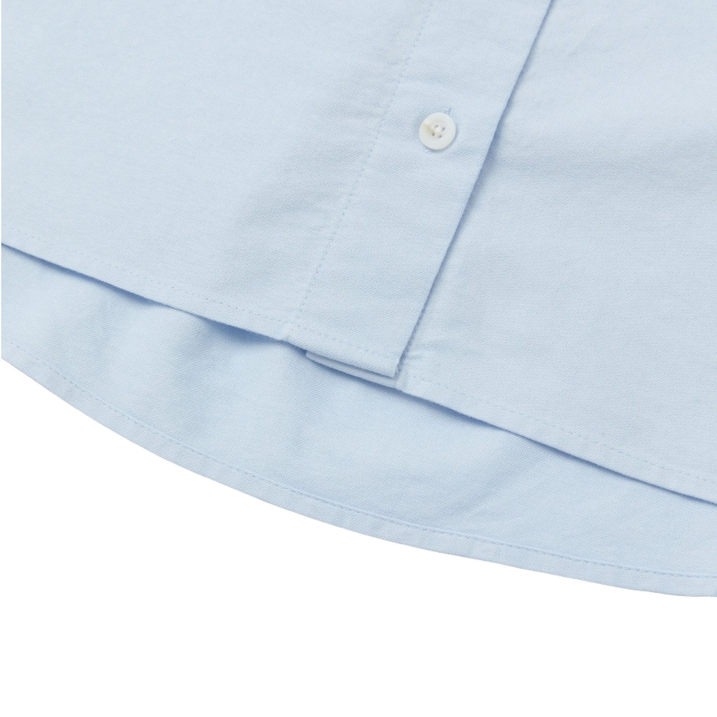 Nerdy |  Embroidery Logo Cropped Shirt Sky Blue