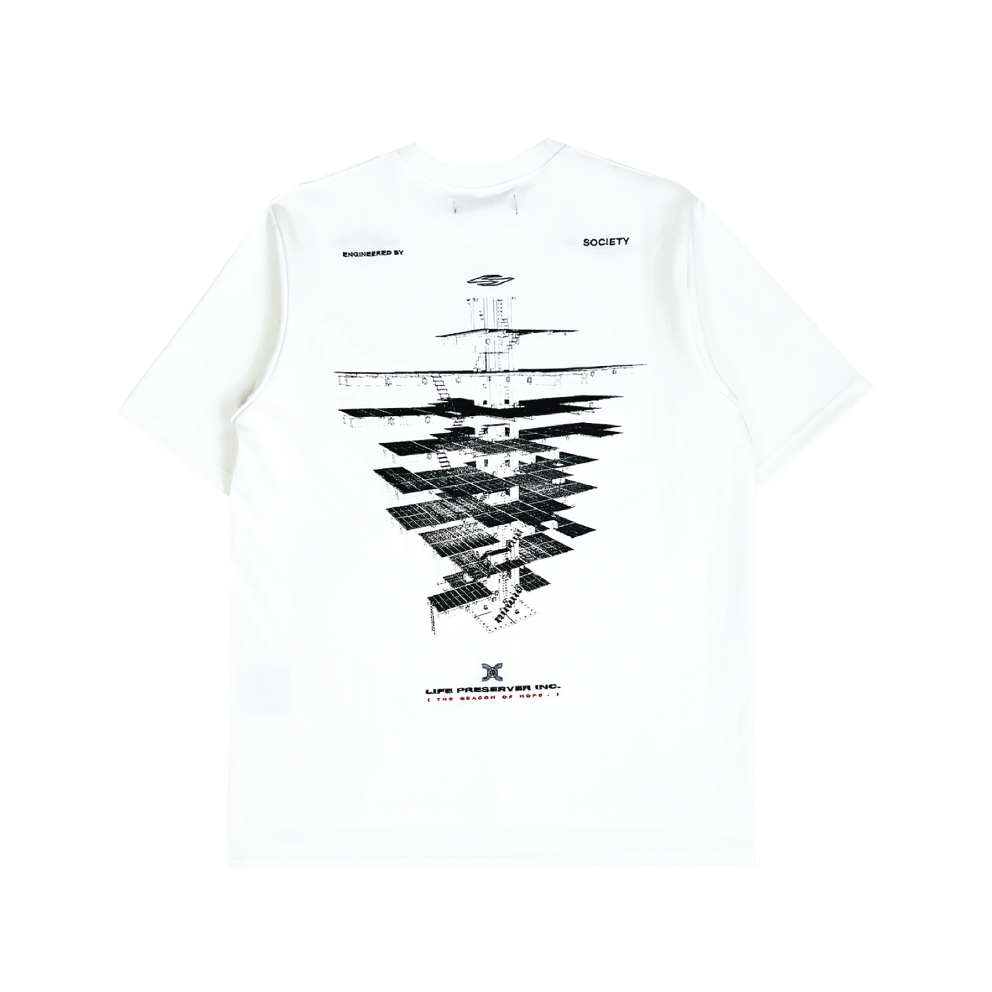 Society | Double Logo LPI Tee White