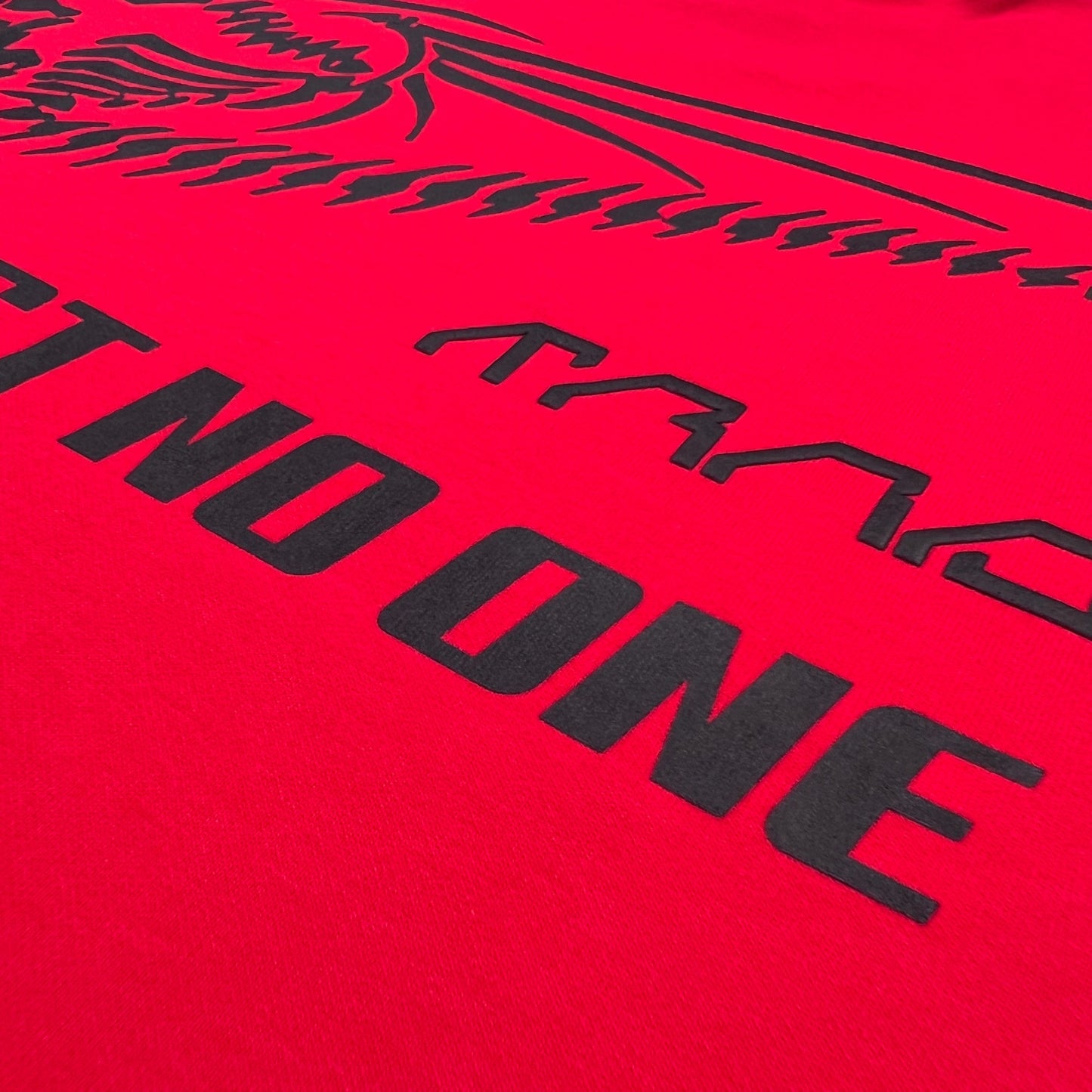 TRUST NO ONE | Raised Dragon Modern Craft Tee Red