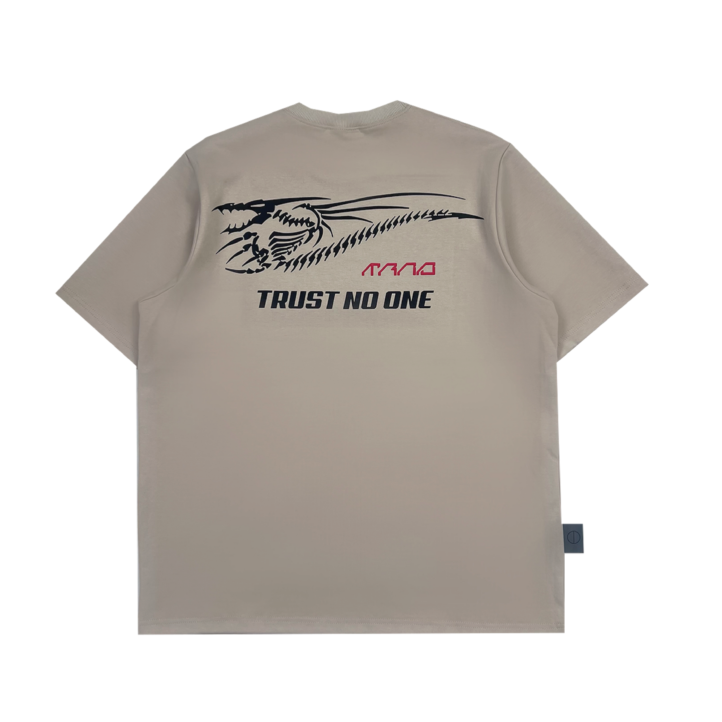 TRUST NO ONE | Raised Dragon Modern Craft Tee Khaki