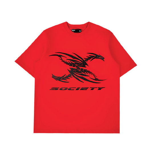 Society | Prosperity Dragon Tee Red