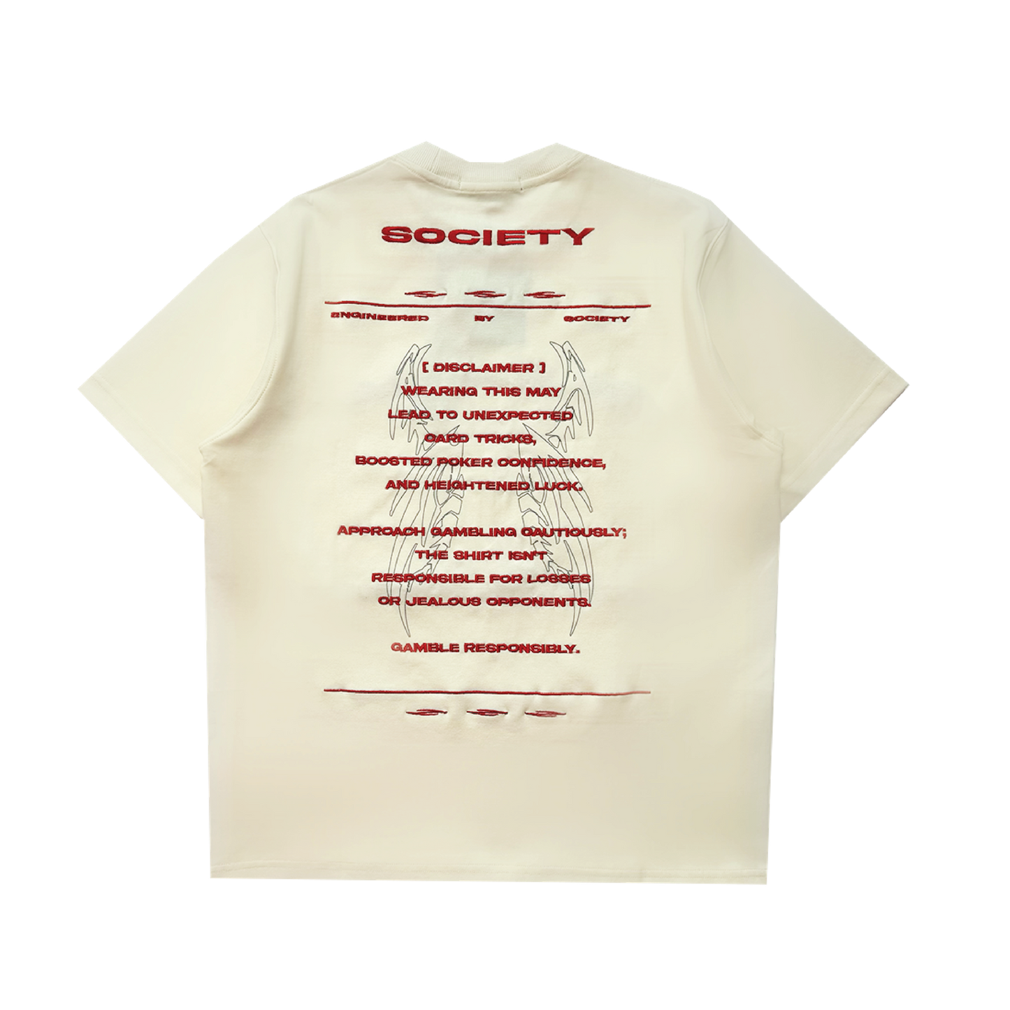 Society | God of Gambler Tee Cream White