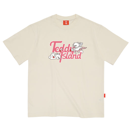 Teddy Island | Fall in Love Teddy T-Shirt Ivory