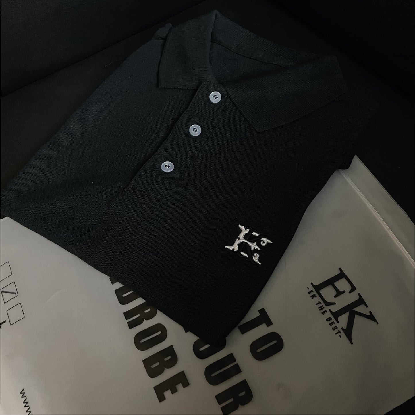 Logo Polo Tee Black