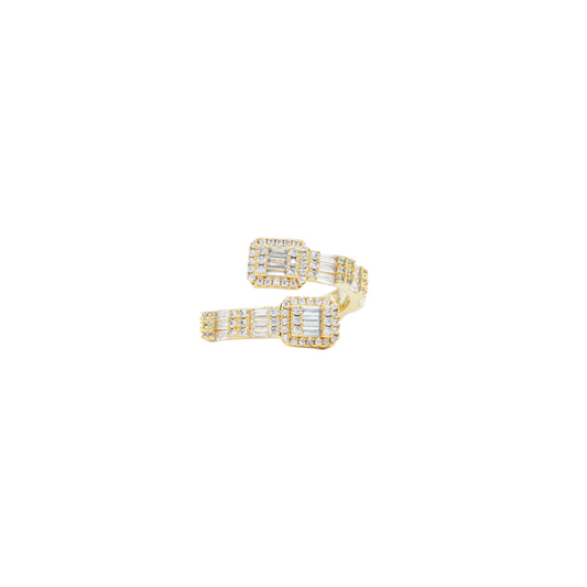 ZeroDegrees | Open Baguette Ring (Gold)