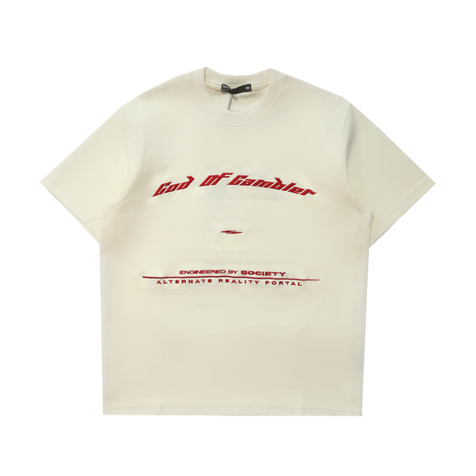 Society | God of Gambler Tee Cream White