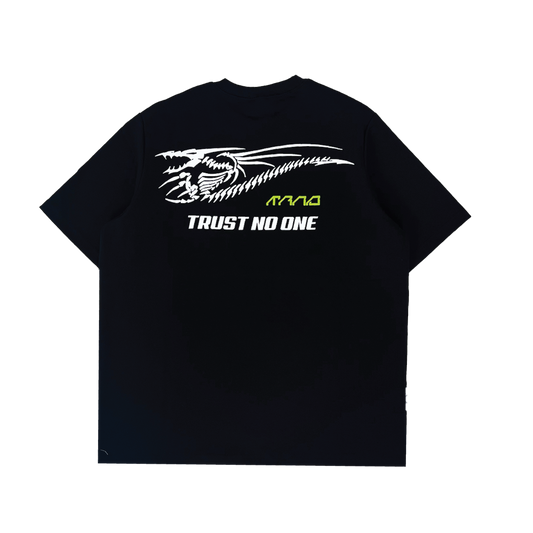 TRUST NO ONE | Raised Dragon Modern Craft Tee Black