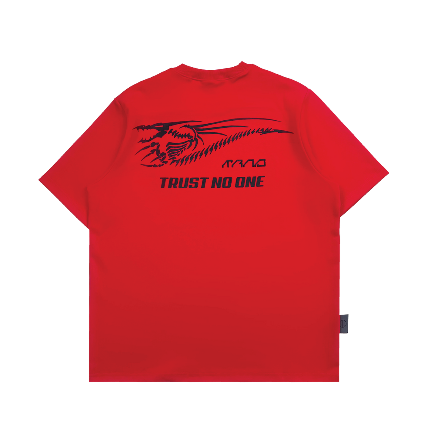 TRUST NO ONE | Raised Dragon Modern Craft Tee Red