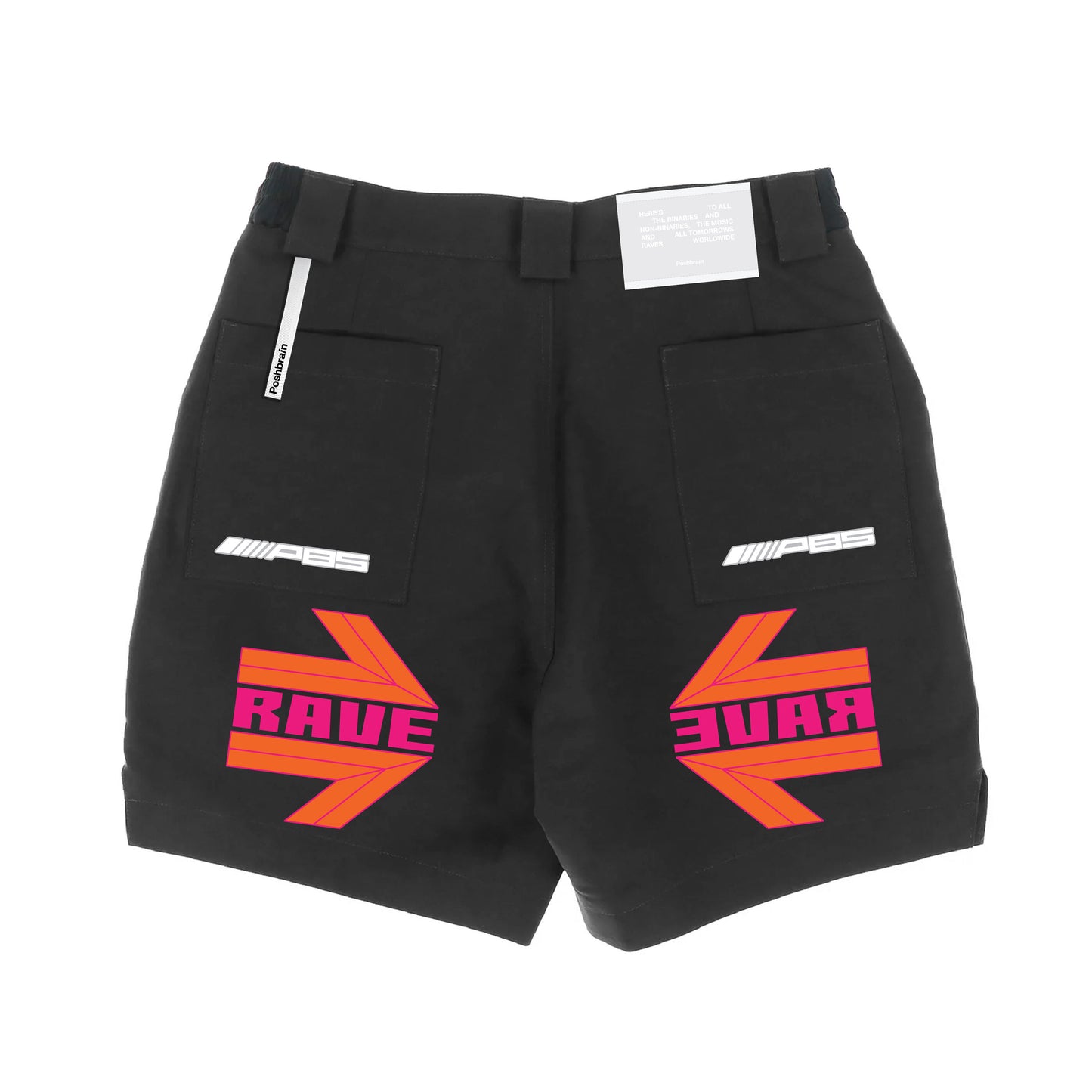 Poshbrain | Hydraulic Short Pants Black