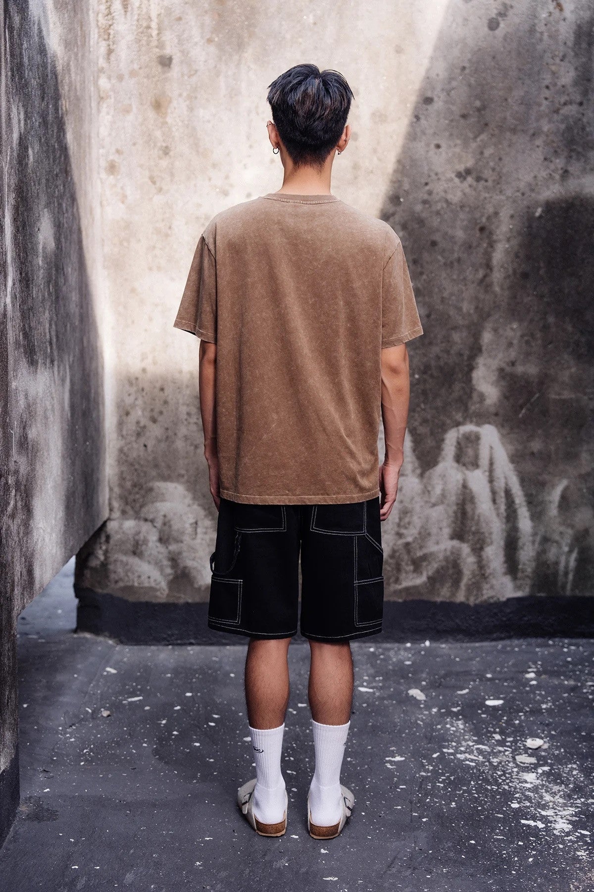 PMC | Production Logo Stone Washed Tee Brown