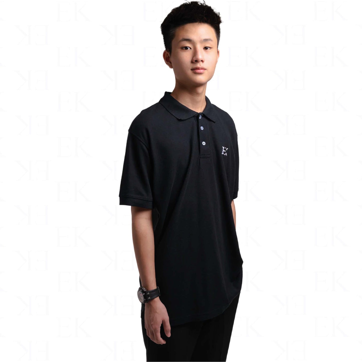 Logo Polo Tee Black