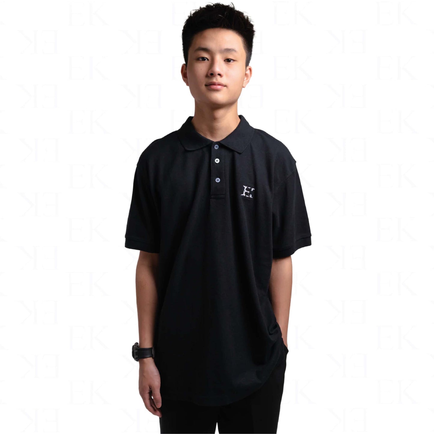 Logo Polo Tee Black