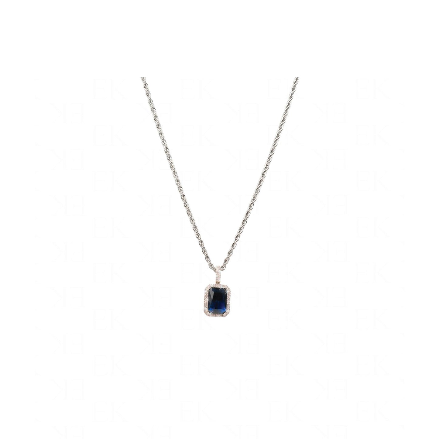 Sapphire Necklace Silver (Multi Color)