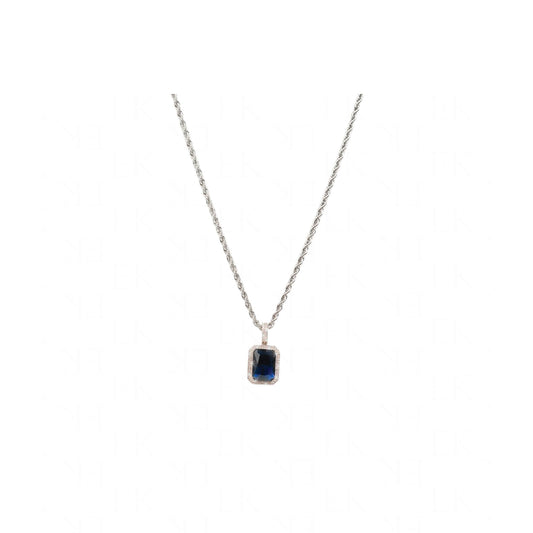 Sapphire Necklace Silver (Multi Color)