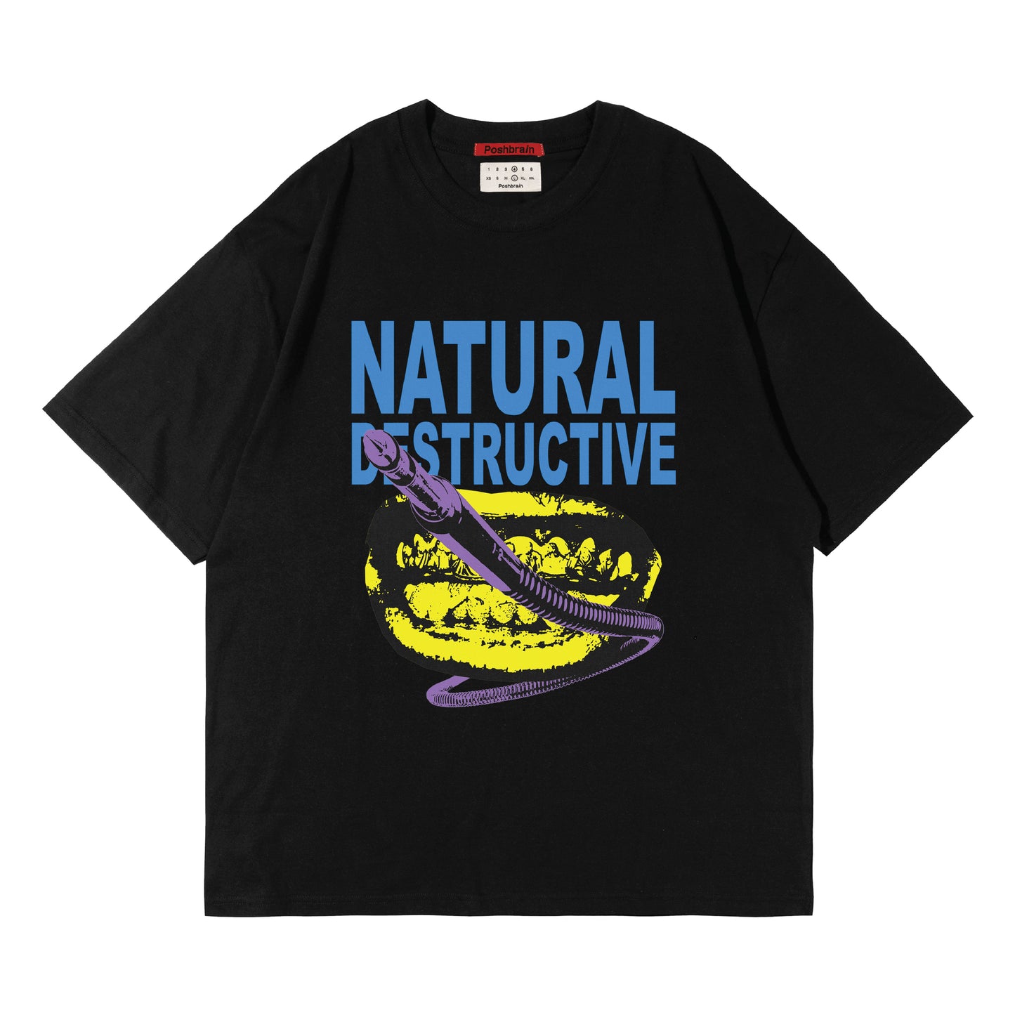 Poshbrain | Natural Tee Black